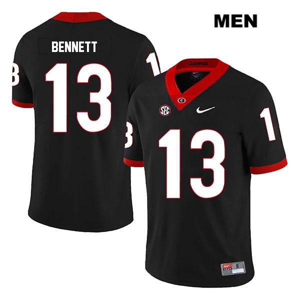 Georgia Bulldogs Men's Stetson Bennett #13 NCAA Legend Authentic Black Nike Stitched College Football Jersey BTY0756HW
